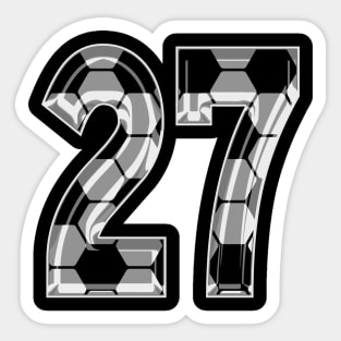 Soccer Number 27 Soccer Jersey #27 Soccer Mom Player Fan Sticker